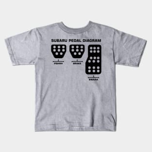 subaru pedal diagram Kids T-Shirt